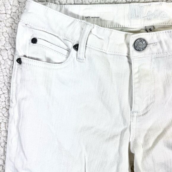 KUT From the Kloth Jeans Women’s Size 6 (Actual 32x28.5) White Katy Boyfriend - Picture 6 of 15